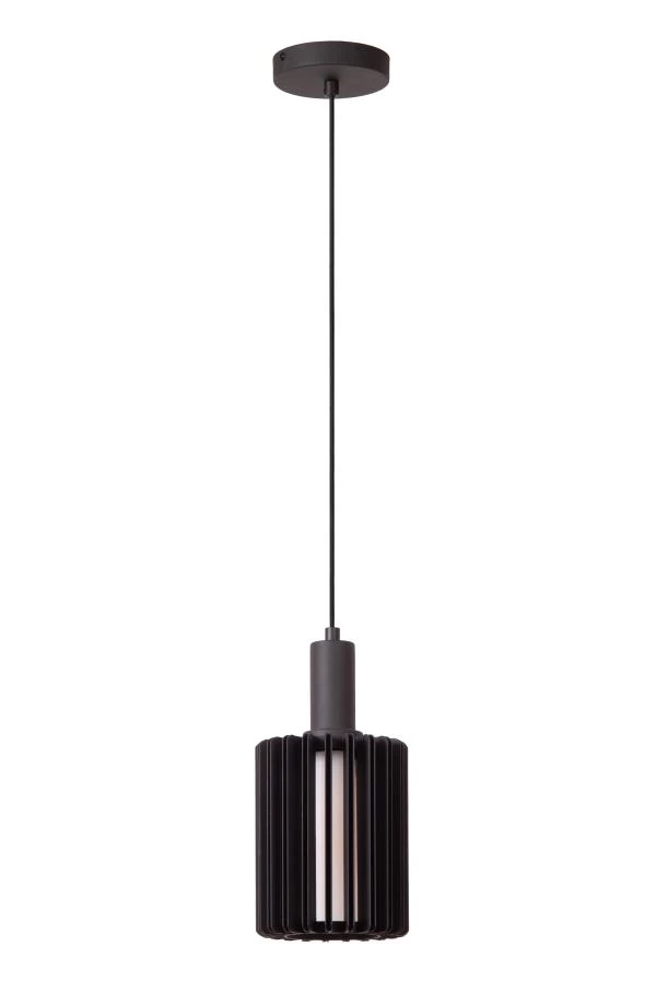 Lucide LAMBRES - Pendelleuchten - Ø 15 cm - 1xE27 - Schwarz - ausgeschaltet
